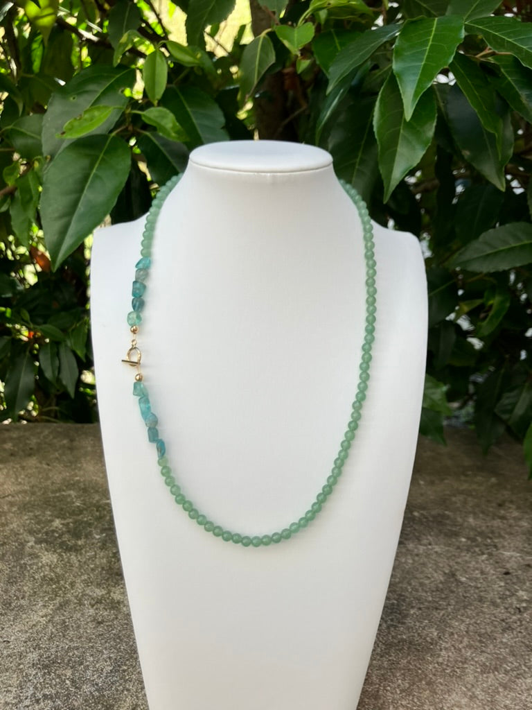 River Green – Aventurine & Apatite Bead Necklace