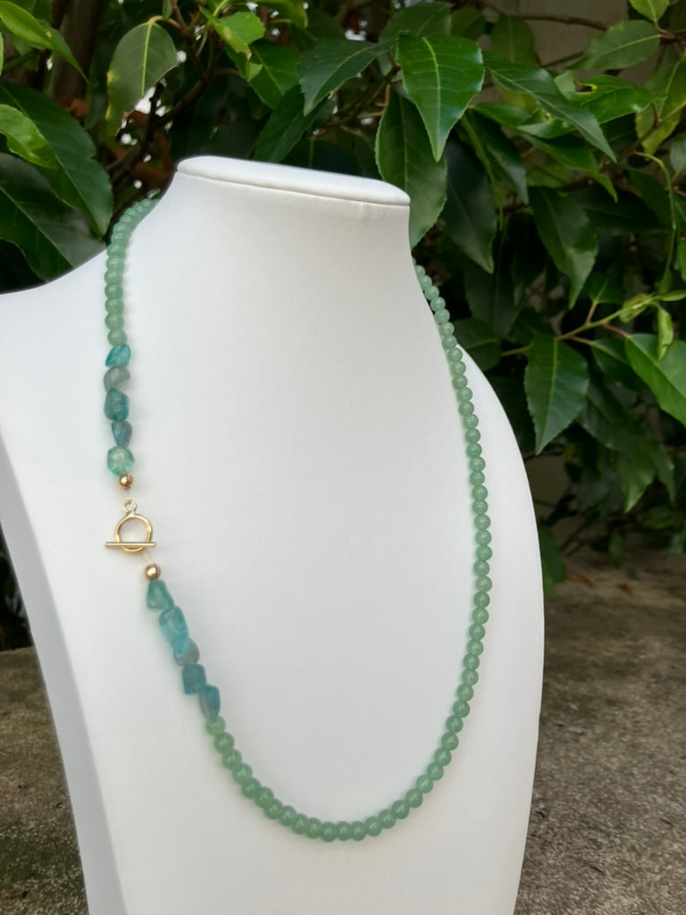 River Green – Aventurine & Apatite Bead Necklace