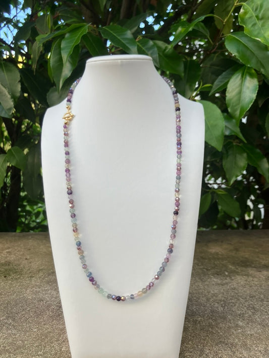 Twilight Twinkle - Fluorite Bead Necklace