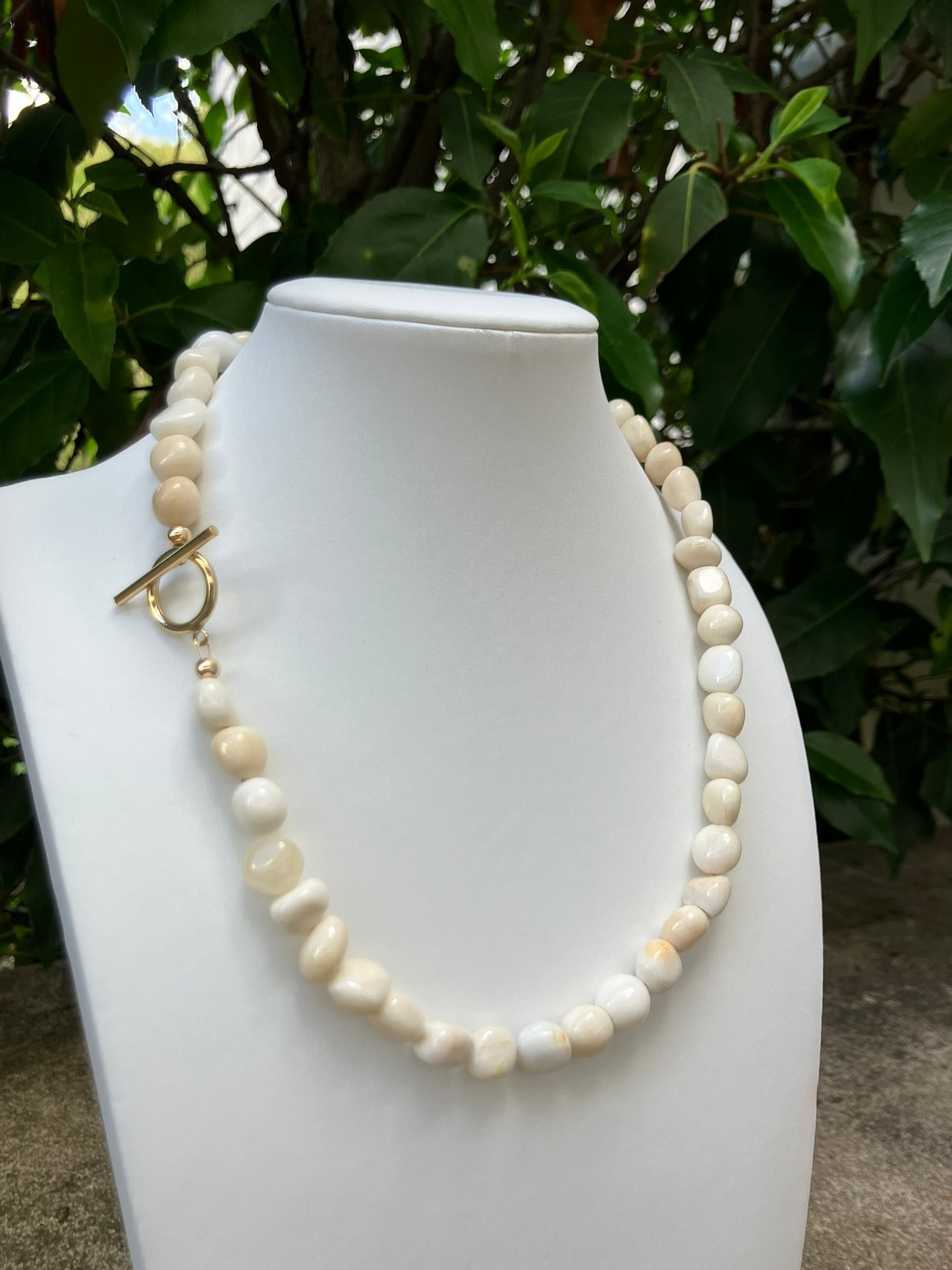 Dream Cloud - Riverstone Bead Necklace