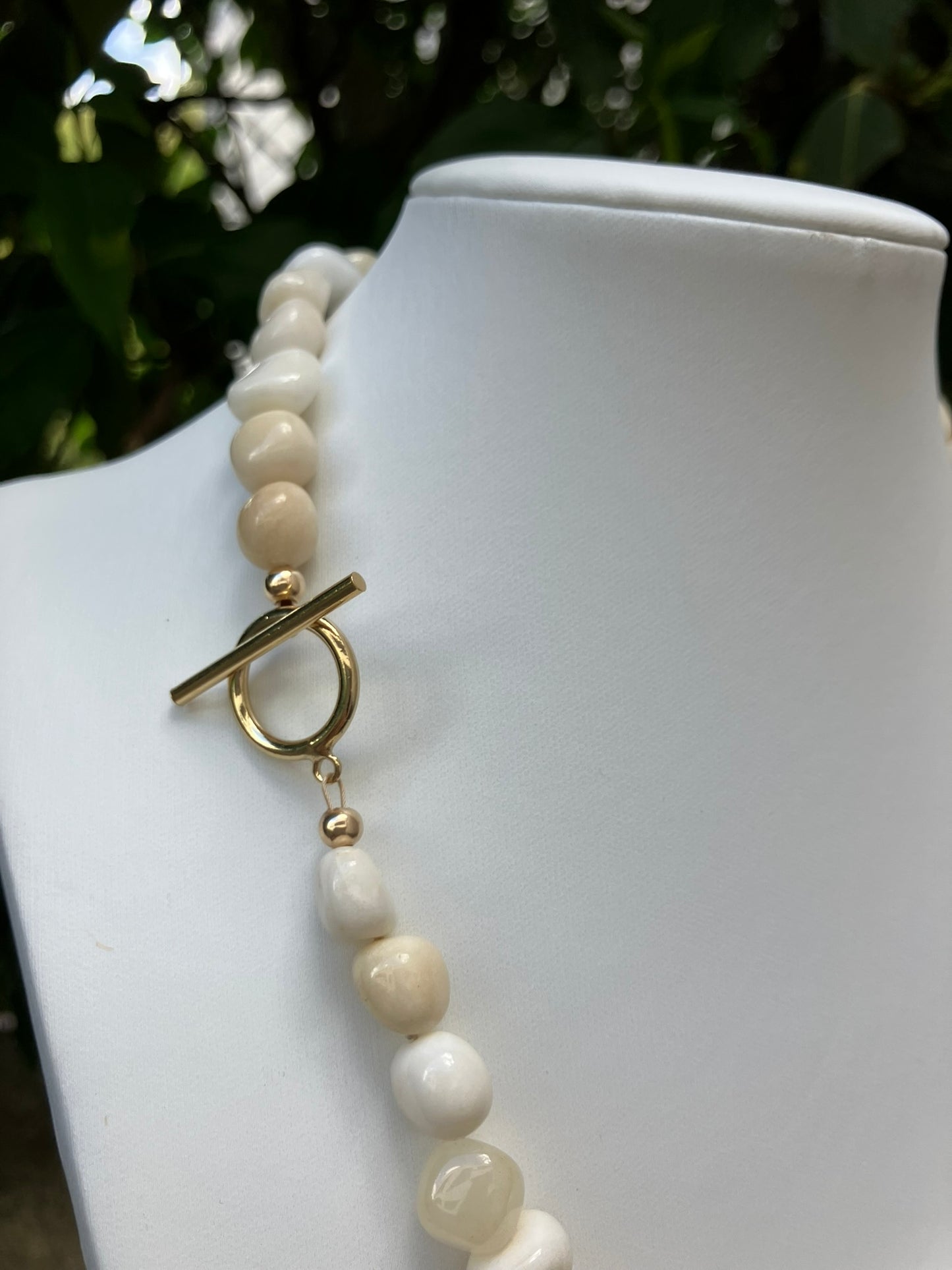 Dream Cloud - Riverstone Bead Necklace