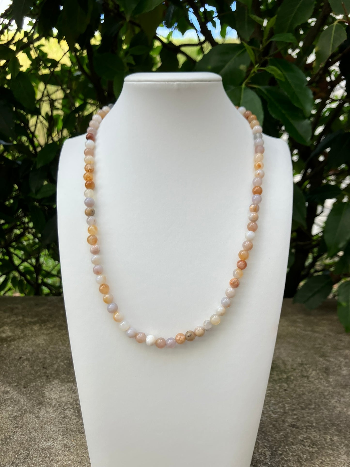 Moon Sky - Agate and Labradorite Bead Necklace