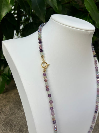 Twilight Twinkle - Fluorite Bead Necklace