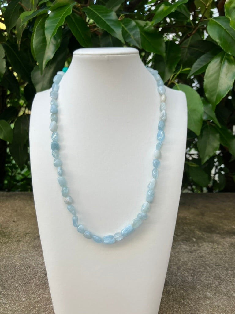 Azure Celeste – Aquamarine & Turquoise Bead Necklace