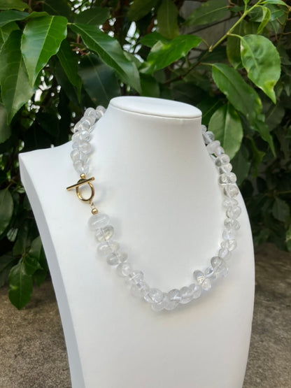 Snow Dream - Rock Quartz Bead Necklace
