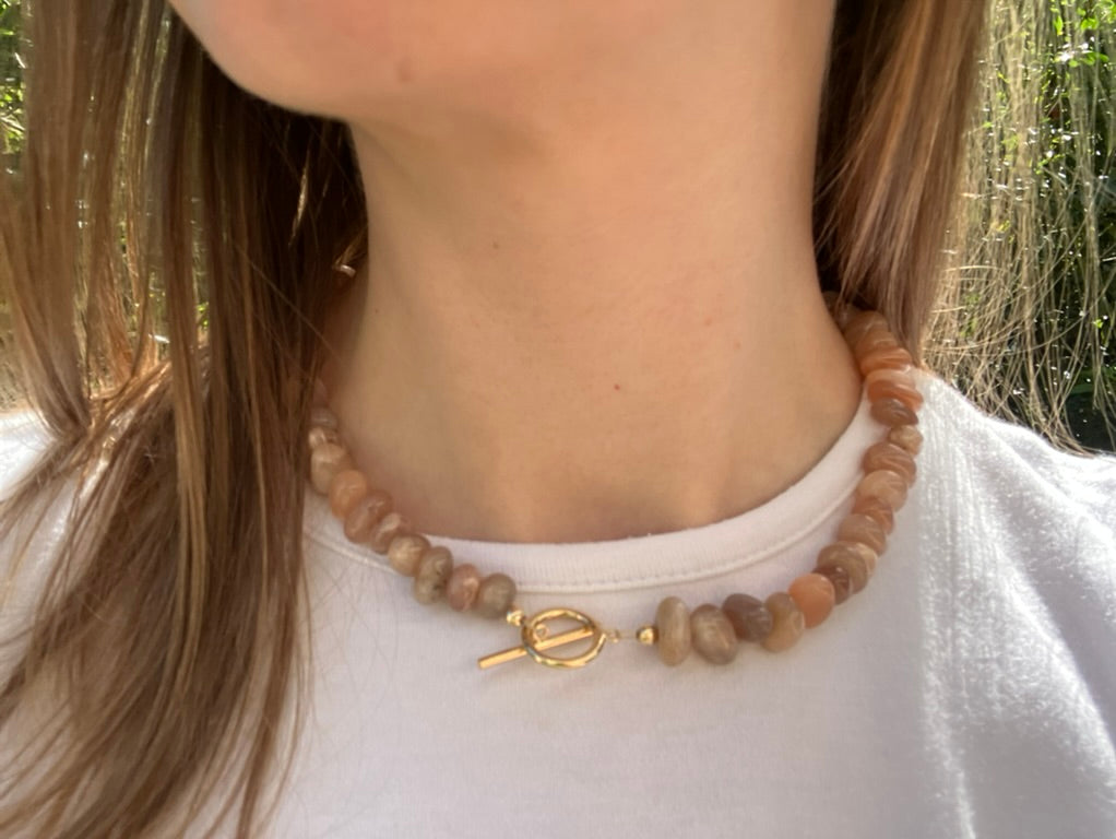 Sunlight - Sunstone Bead Necklace