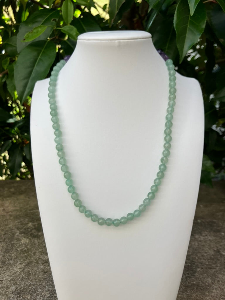 Lavender Field – Aventurine & Amethyst Bead Necklace
