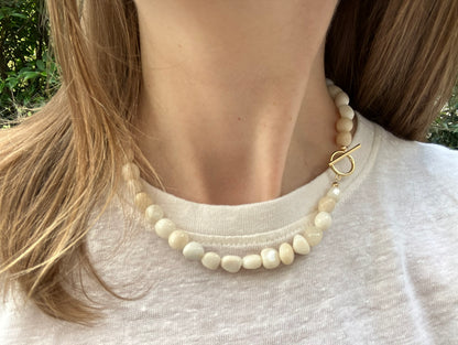 Dream Cloud - Riverstone Bead Necklace