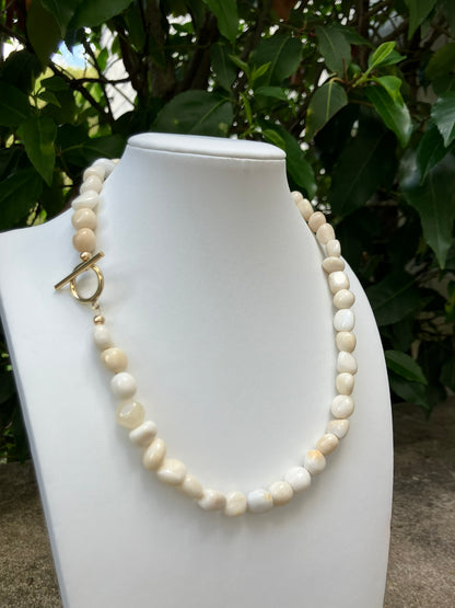 Dream Cloud - Riverstone Bead Necklace