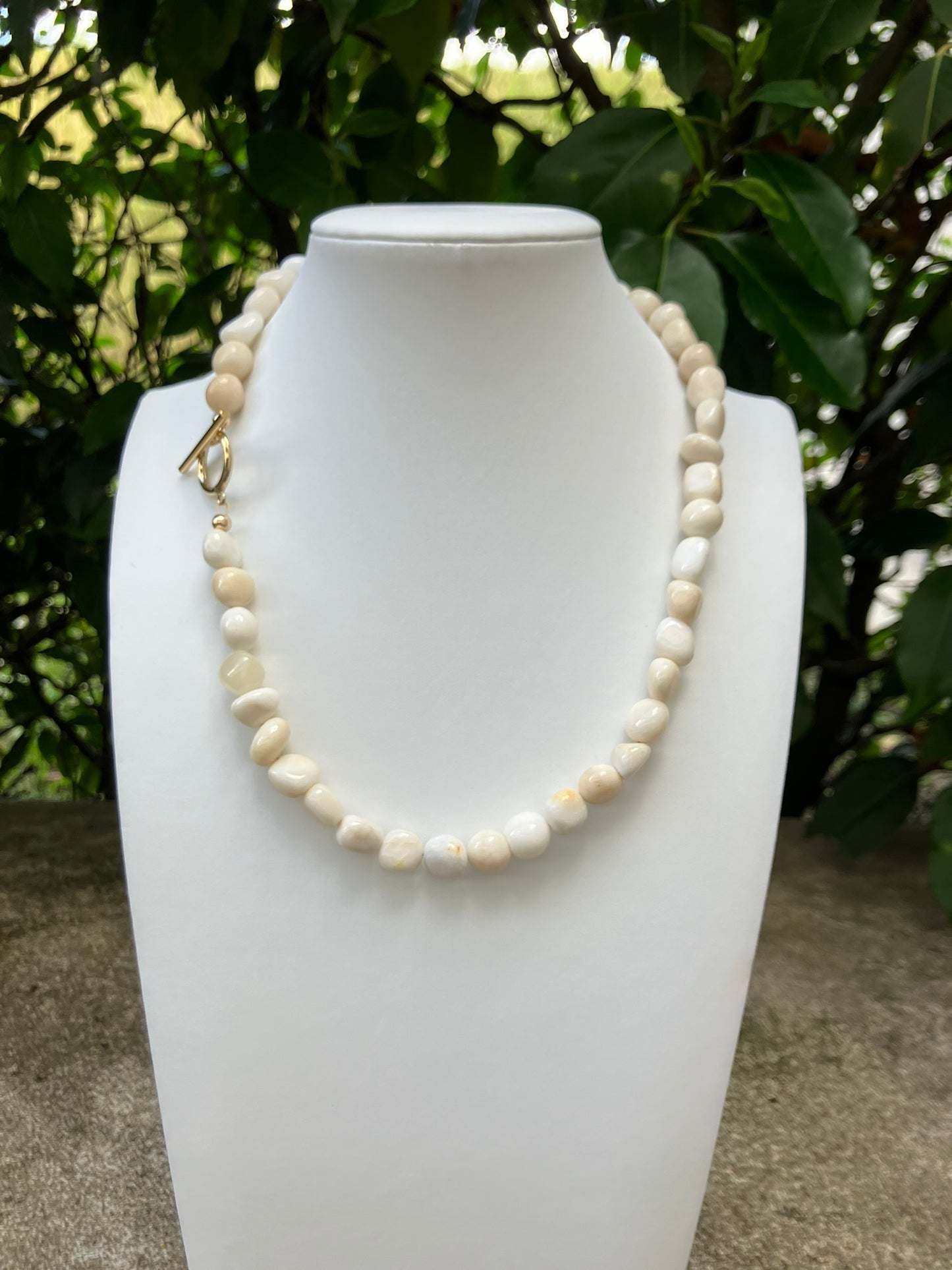 Dream Cloud - Riverstone Bead Necklace