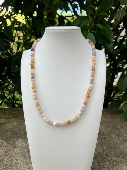 Moon Sky - Agate and Labradorite Bead Necklace