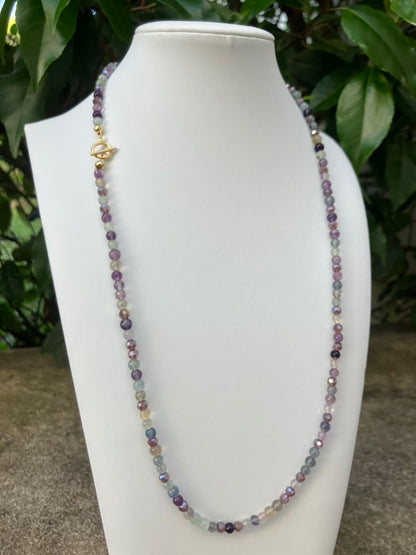 Twilight Twinkle - Fluorite Bead Necklace