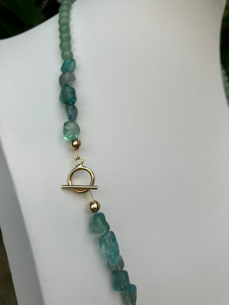 River Green – Aventurine & Apatite Bead Necklace